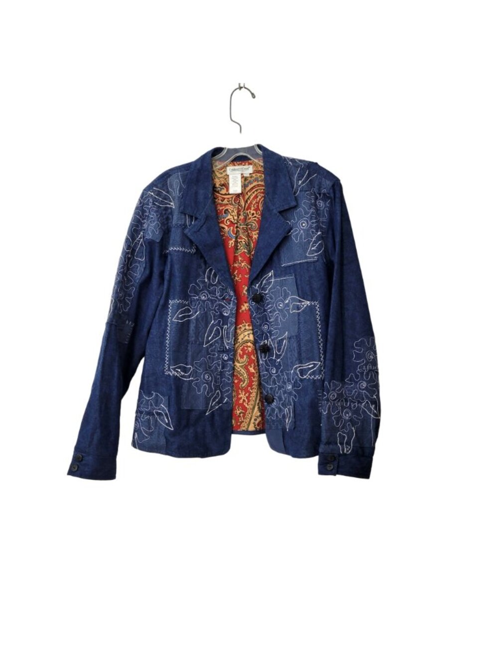 Coldwater Creek Embroidered Denim Jacket Women's Size Large - Picture 5 of 5